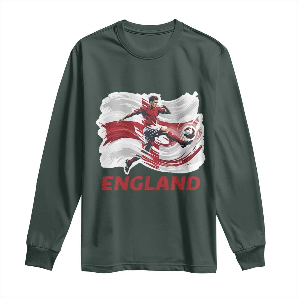 England Soccer Fan English Flag Long Sleeve Shirt