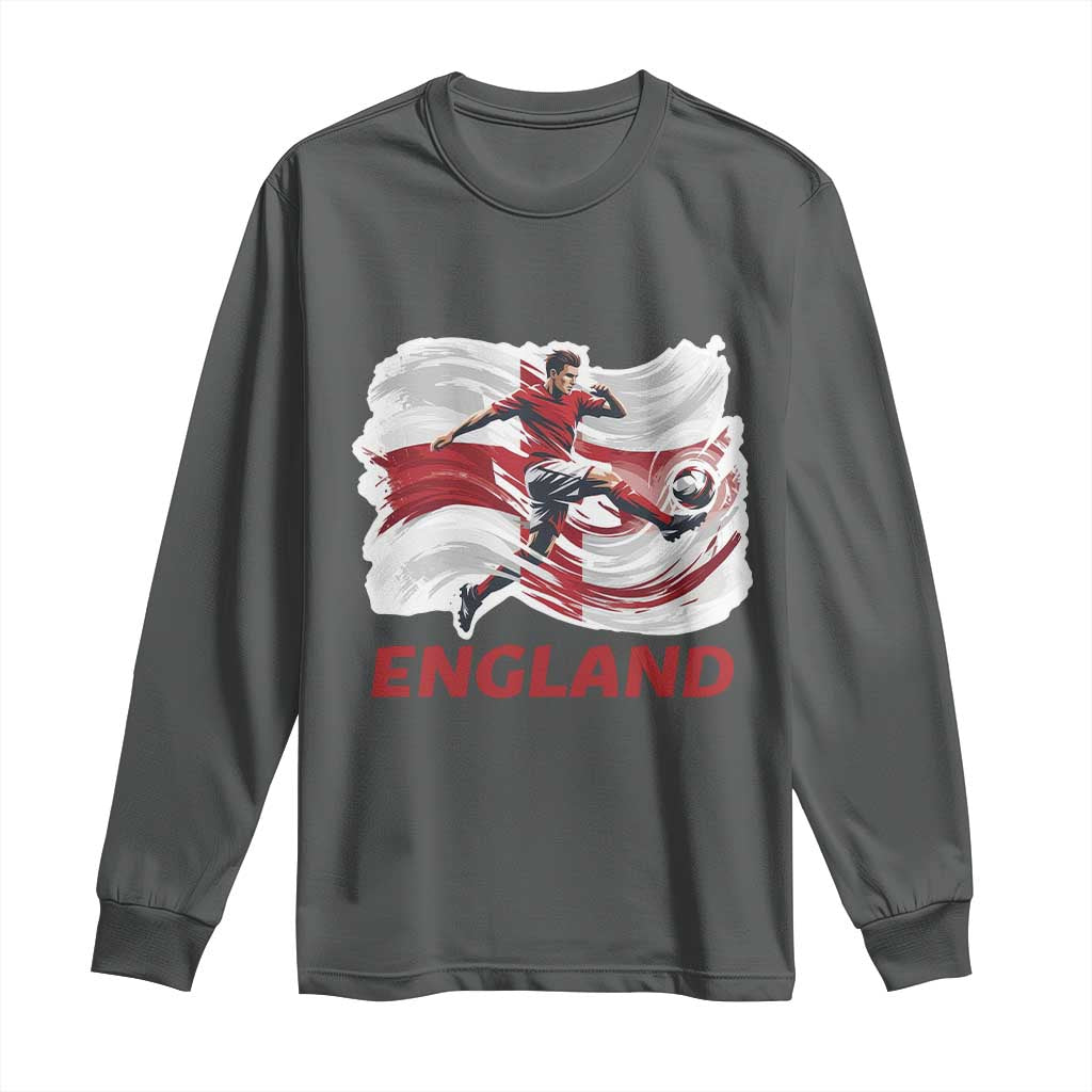 England Soccer Fan English Flag Long Sleeve Shirt