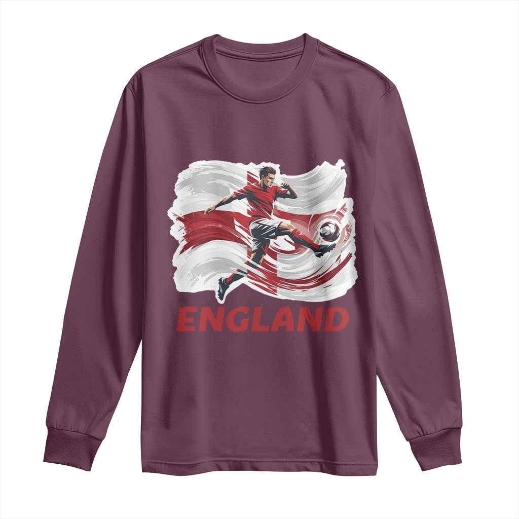 England Soccer Fan English Flag Long Sleeve Shirt