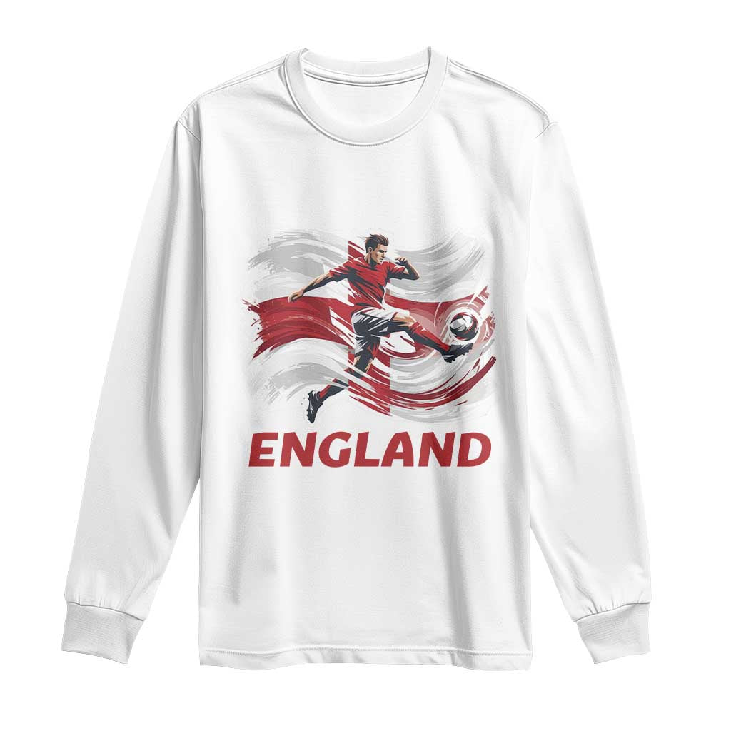 England Soccer Fan English Flag Long Sleeve Shirt