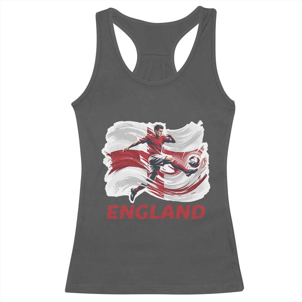 England Soccer Fan English Flag Racerback Tank Top
