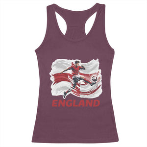 England Soccer Fan English Flag Racerback Tank Top