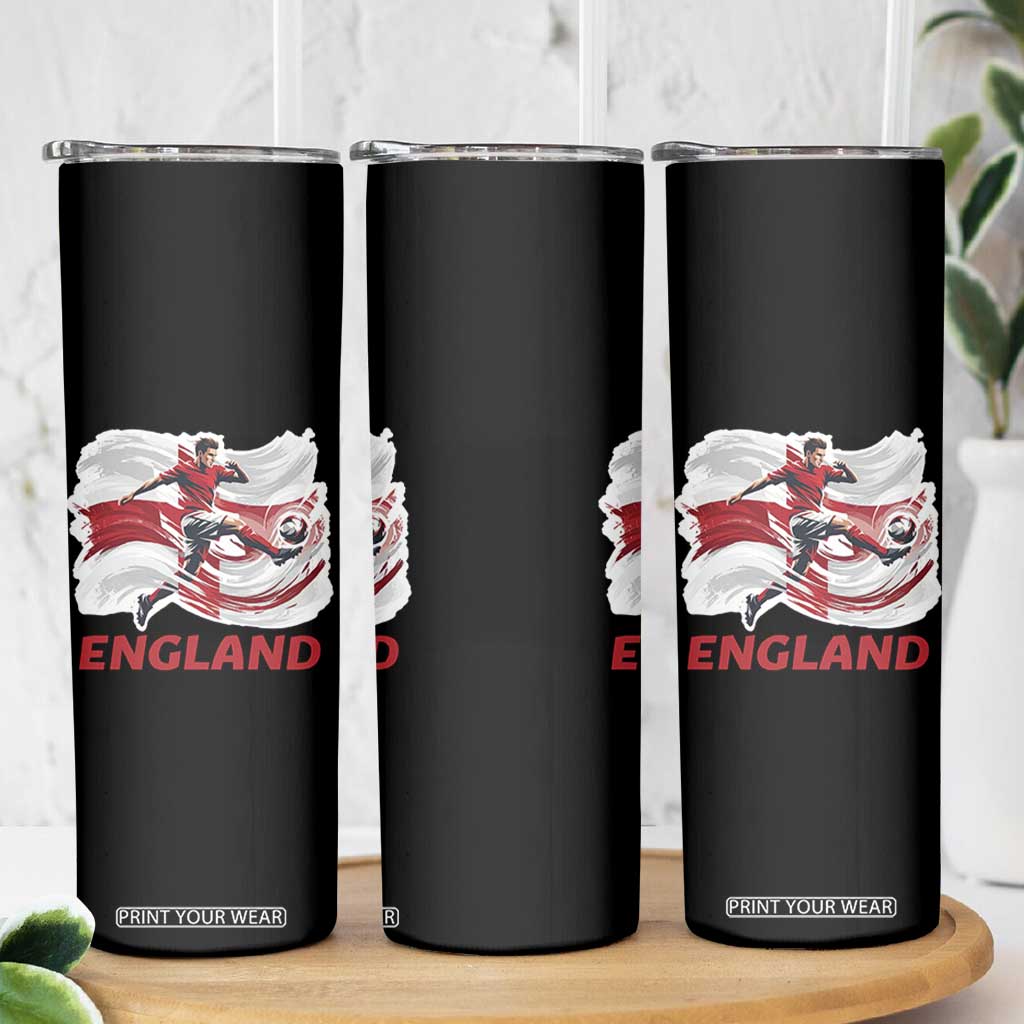 England Soccer Fan English Flag Skinny Tumbler TS14 Print Your Wear