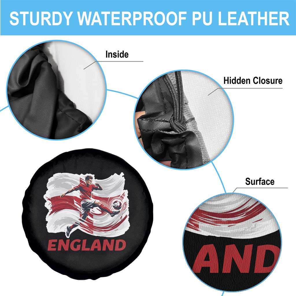 England Soccer Fan English Flag Spare Tire Cover TS14 Print Your Wear