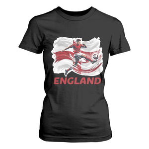 England Soccer Fan English Flag T Shirt For Women