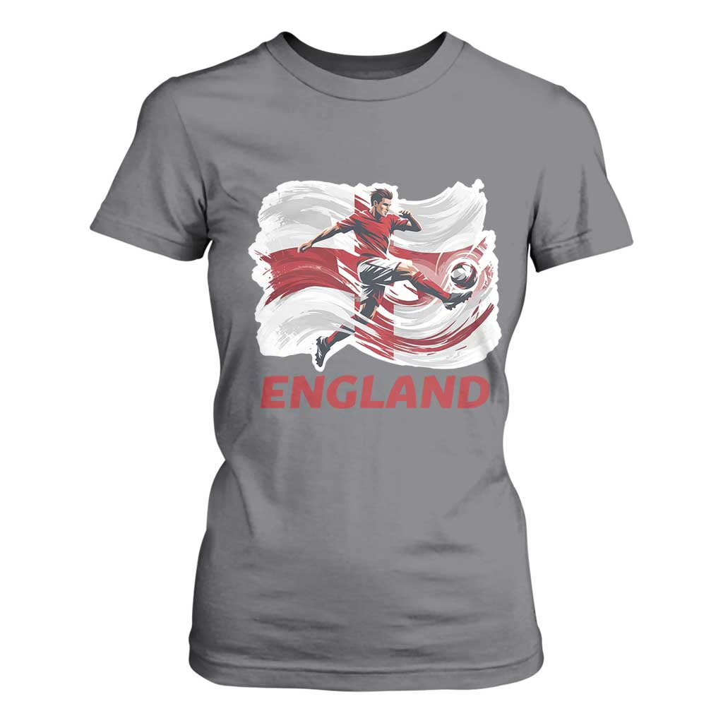 England Soccer Fan English Flag T Shirt For Women