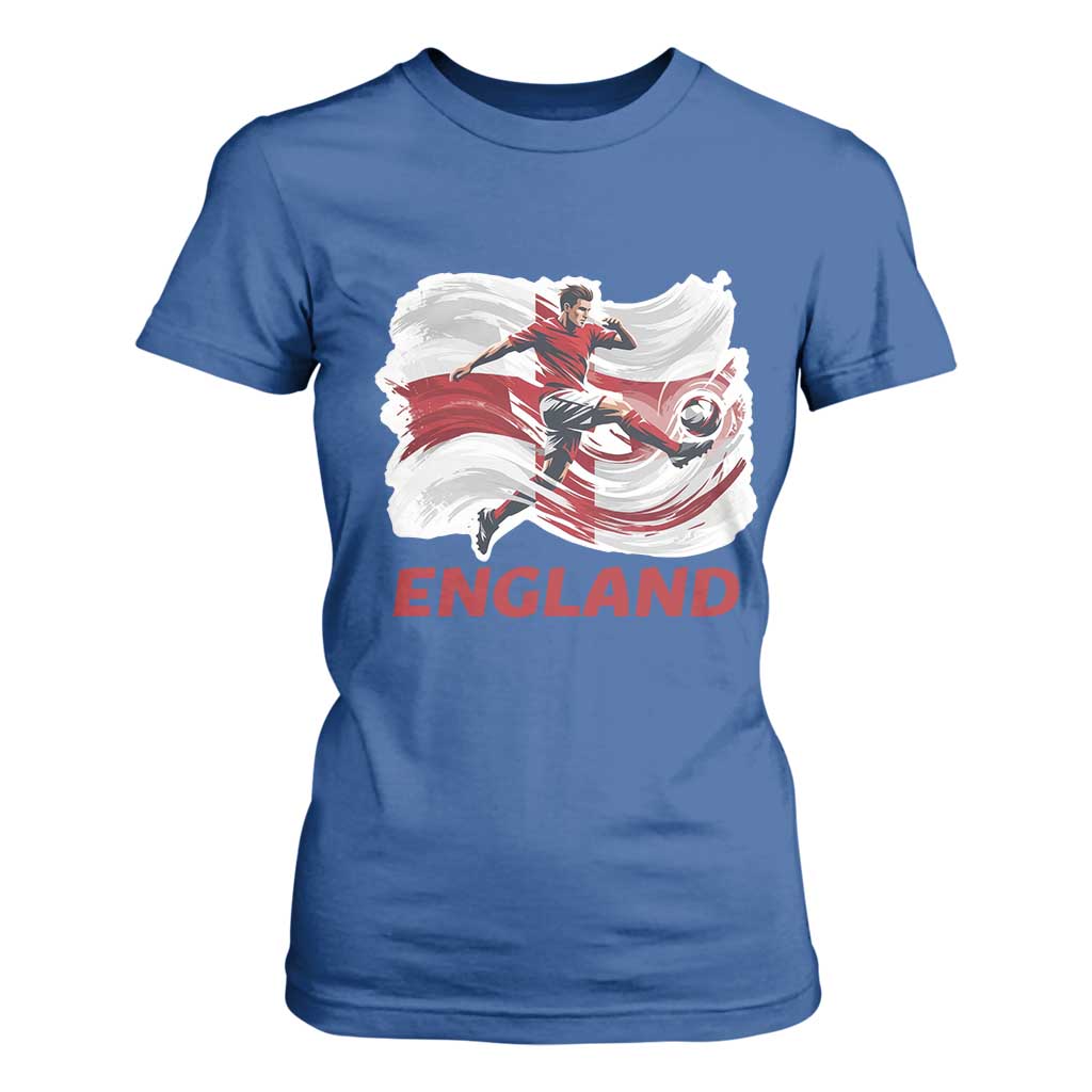 England Soccer Fan English Flag T Shirt For Women