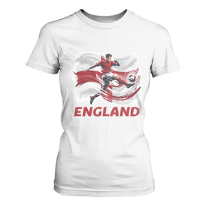 England Soccer Fan English Flag T Shirt For Women