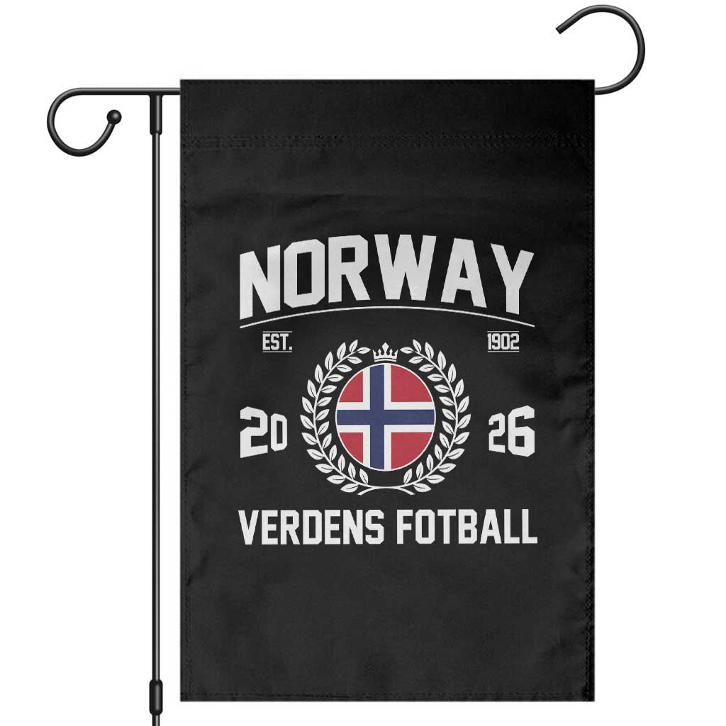 Norway Soccer Football Fan 2026 Norwegian Flag Garden Flag TS14 Black Print Your Wear