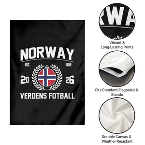Norway Soccer Football Fan 2026 Norwegian Flag Garden Flag TS14 Print Your Wear