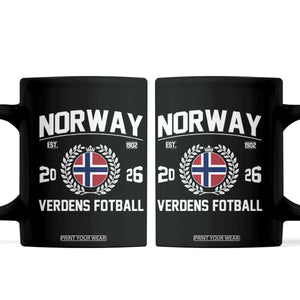 Norway Soccer Football Fan 2026 Norwegian Flag Coffee Mug TS14 Black Print Your Wear