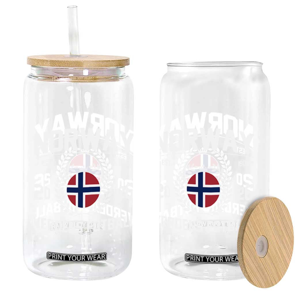 Norway Soccer Football Fan 2026 Norwegian Flag Glass Can TS14 Print Your Wear