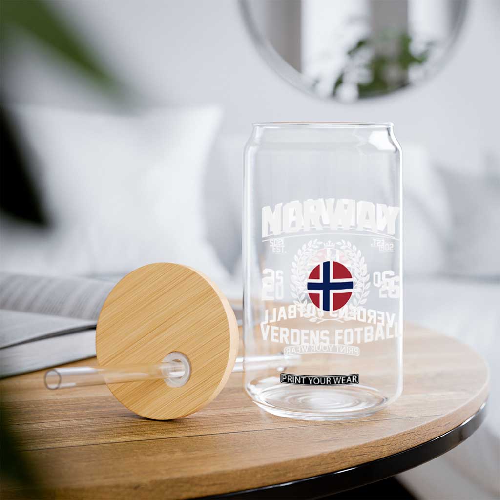 Norway Soccer Football Fan 2026 Norwegian Flag Glass Can TS14 Print Your Wear