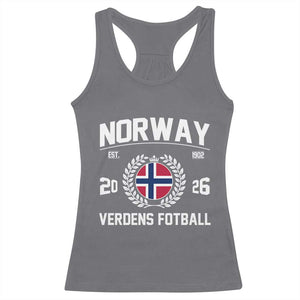 Norway Soccer Football Fan 2026 Norwegian Flag Racerback Tank Top