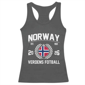 Norway Soccer Football Fan 2026 Norwegian Flag Racerback Tank Top