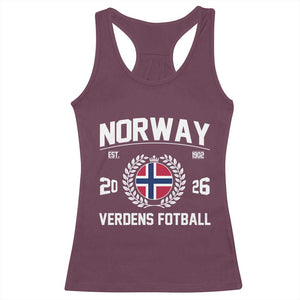 Norway Soccer Football Fan 2026 Norwegian Flag Racerback Tank Top