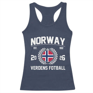Norway Soccer Football Fan 2026 Norwegian Flag Racerback Tank Top