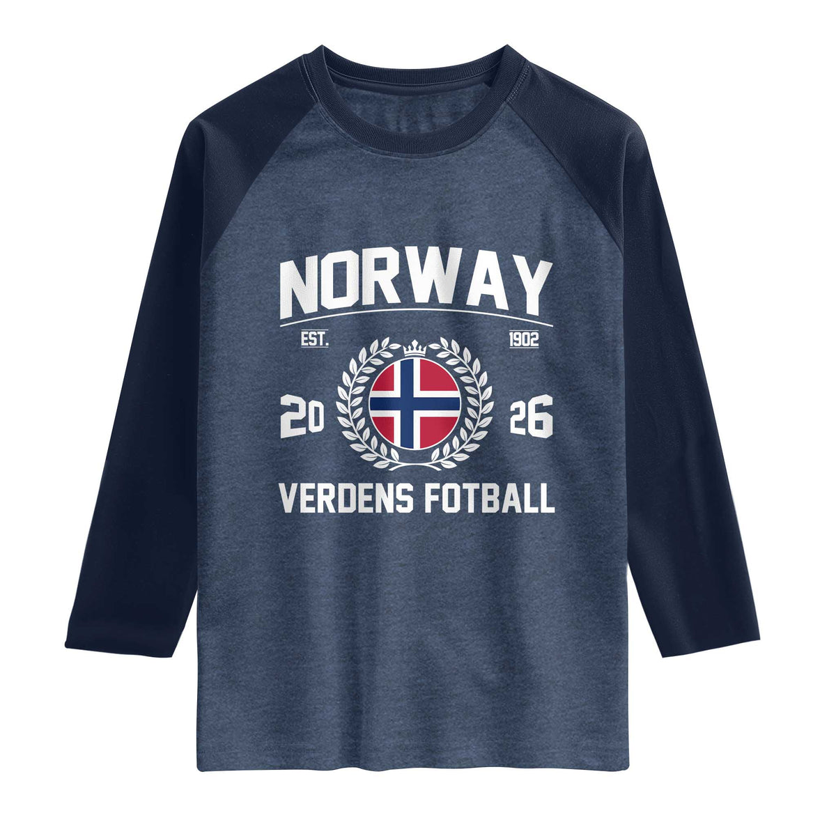 Norway Soccer Football Fan 2026 Norwegian Flag Raglan Shirt