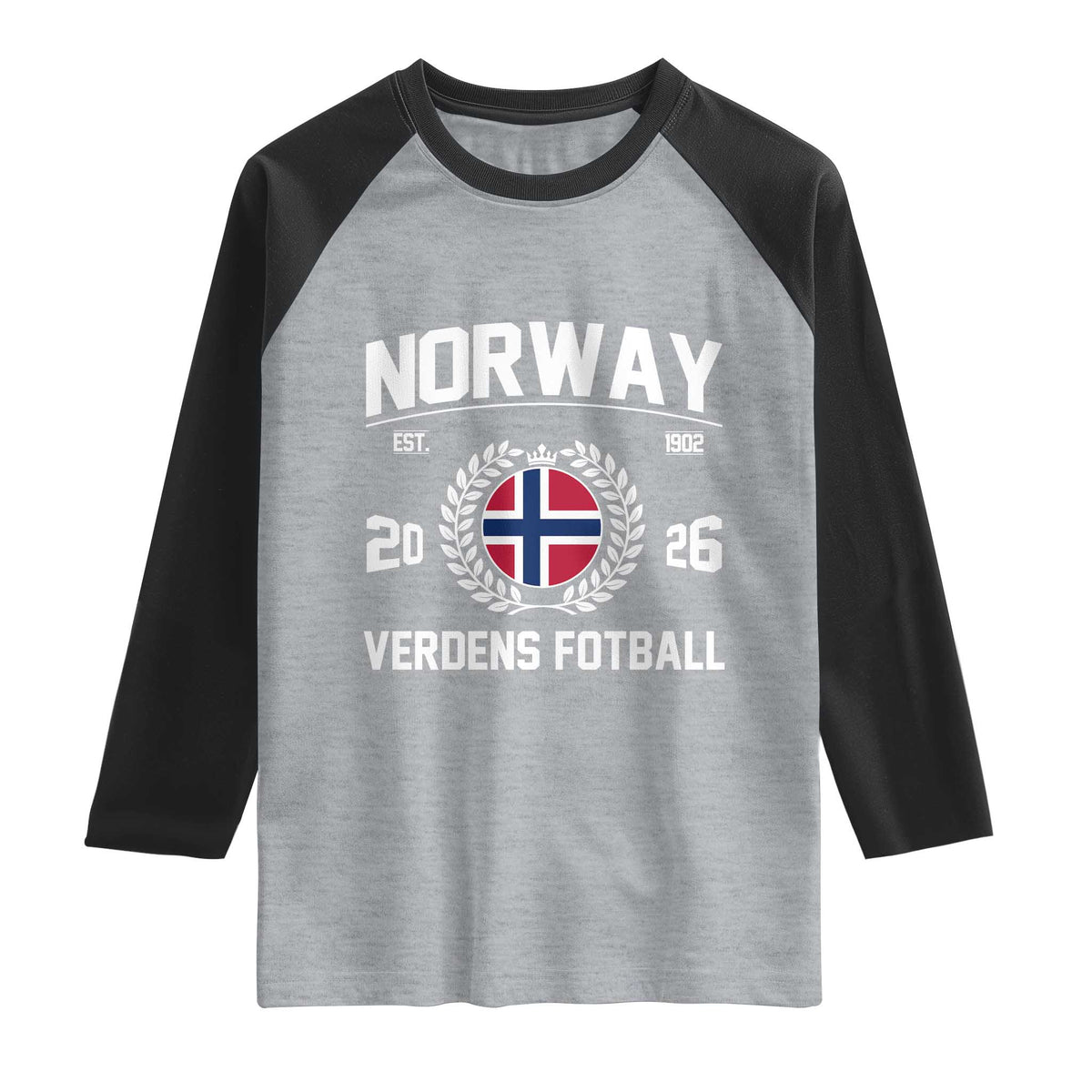 Norway Soccer Football Fan 2026 Norwegian Flag Raglan Shirt
