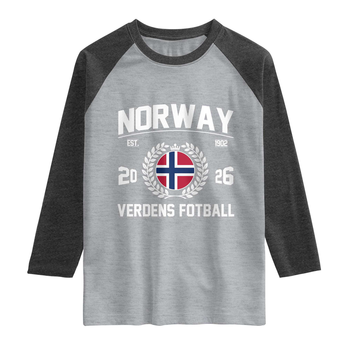 Norway Soccer Football Fan 2026 Norwegian Flag Raglan Shirt