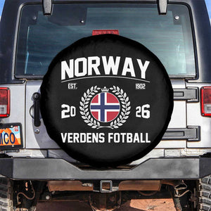 Norway Soccer Football Fan 2026 Norwegian Flag Spare Tire Cover TS14 No hole Black Print Your Wear