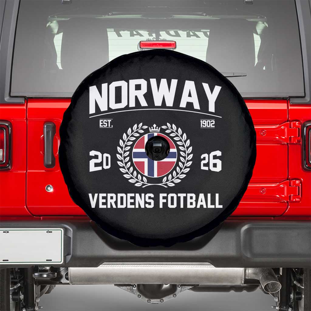 Norway Soccer Football Fan 2026 Norwegian Flag Spare Tire Cover TS14 Black Print Your Wear