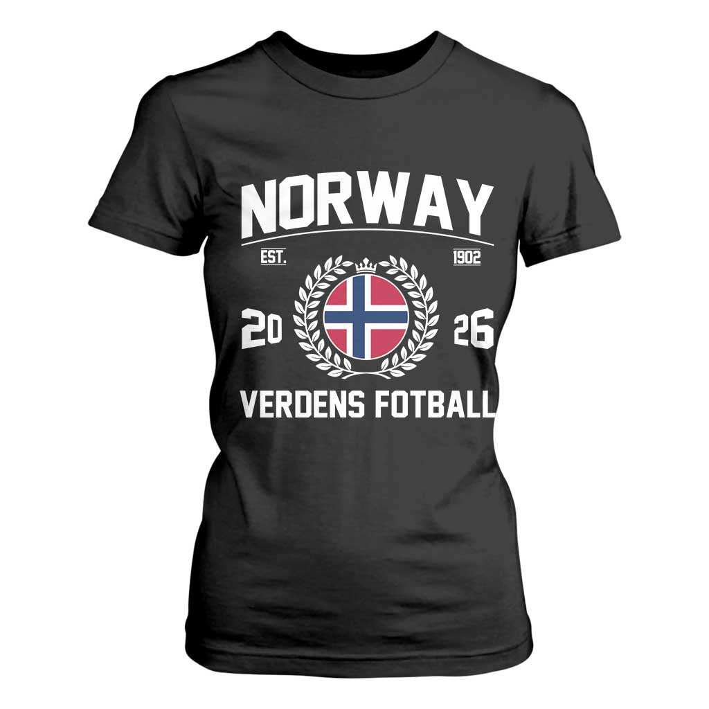 Norway Soccer Football Fan 2026 Norwegian Flag T Shirt For Women