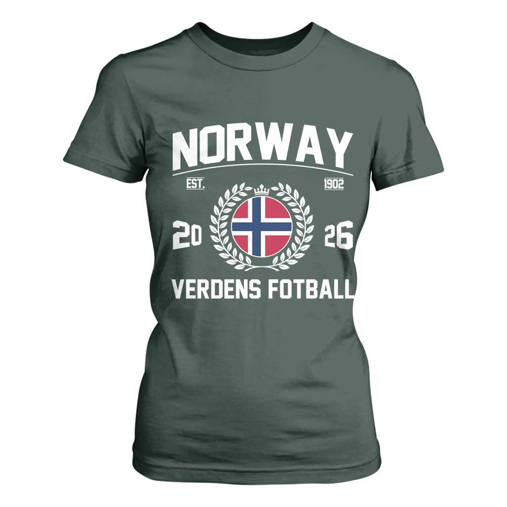 Norway Soccer Football Fan 2026 Norwegian Flag T Shirt For Women