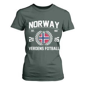 Norway Soccer Football Fan 2026 Norwegian Flag T Shirt For Women