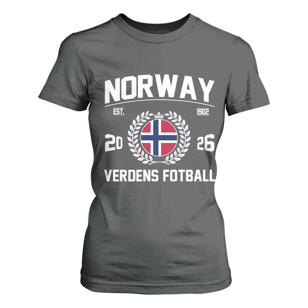 Norway Soccer Football Fan 2026 Norwegian Flag T Shirt For Women