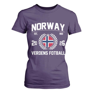 Norway Soccer Football Fan 2026 Norwegian Flag T Shirt For Women