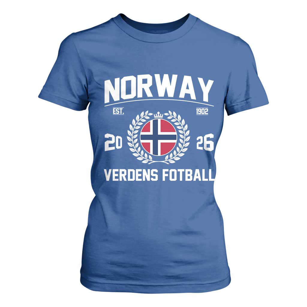Norway Soccer Football Fan 2026 Norwegian Flag T Shirt For Women