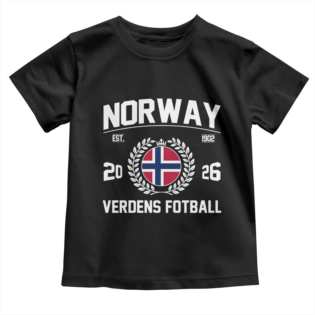 Norway Soccer Football Fan 2026 Norwegian Flag Toddler T Shirt