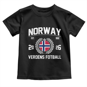 Norway Soccer Football Fan 2026 Norwegian Flag Toddler T Shirt