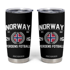 Norway Soccer Football Fan 2026 Norwegian Flag Tumbler Cup TS14 Black Print Your Wear