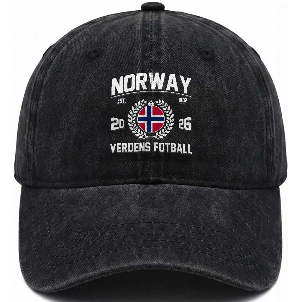 Norway Soccer Football Fan 2026 Norwegian Flag Washed Cotton Baseball Cap TS14 Print Your Wear