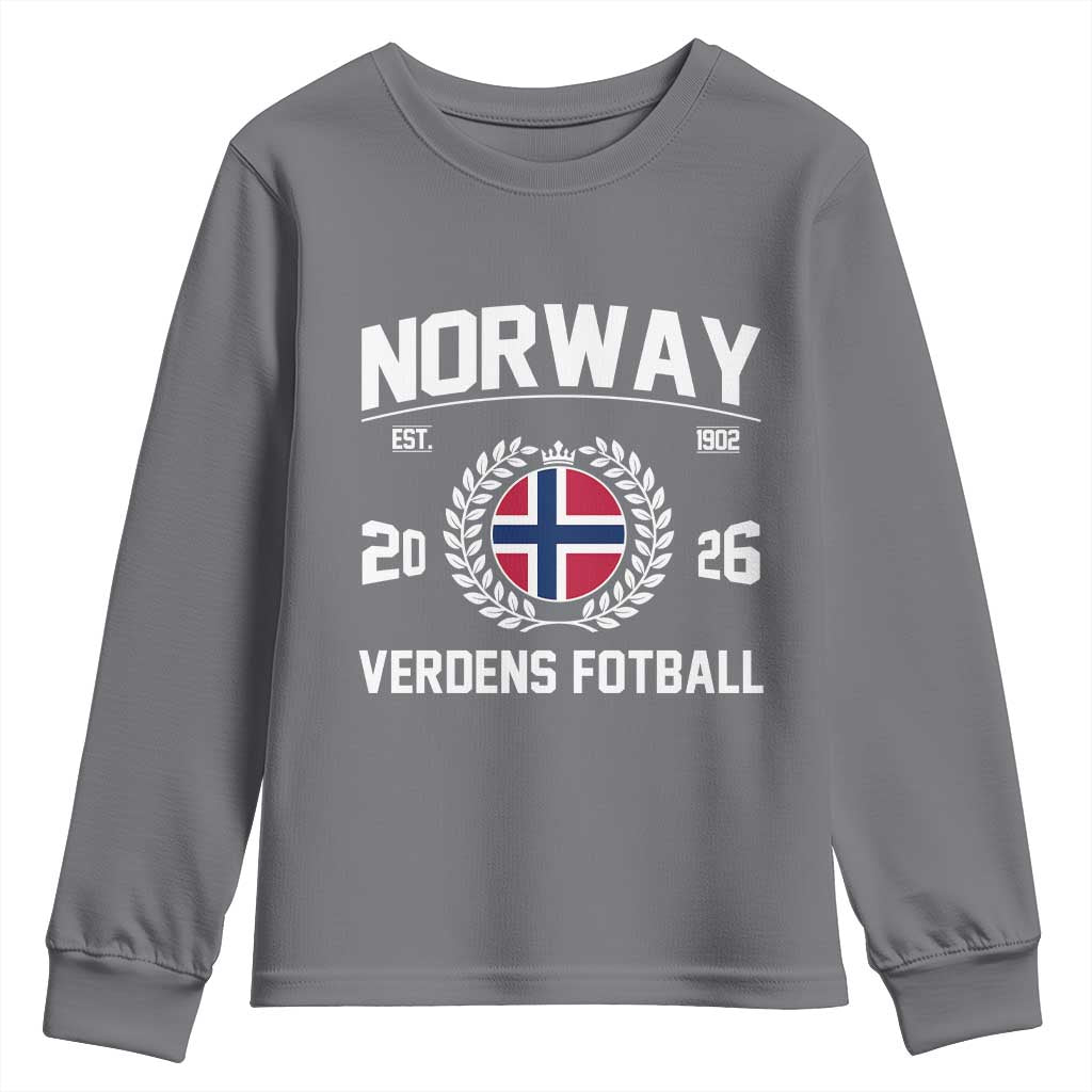 Norway Soccer Football Fan 2026 Norwegian Flag Youth Sweatshirt