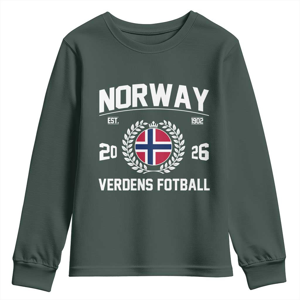 Norway Soccer Football Fan 2026 Norwegian Flag Youth Sweatshirt