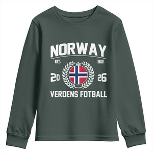 Norway Soccer Football Fan 2026 Norwegian Flag Youth Sweatshirt