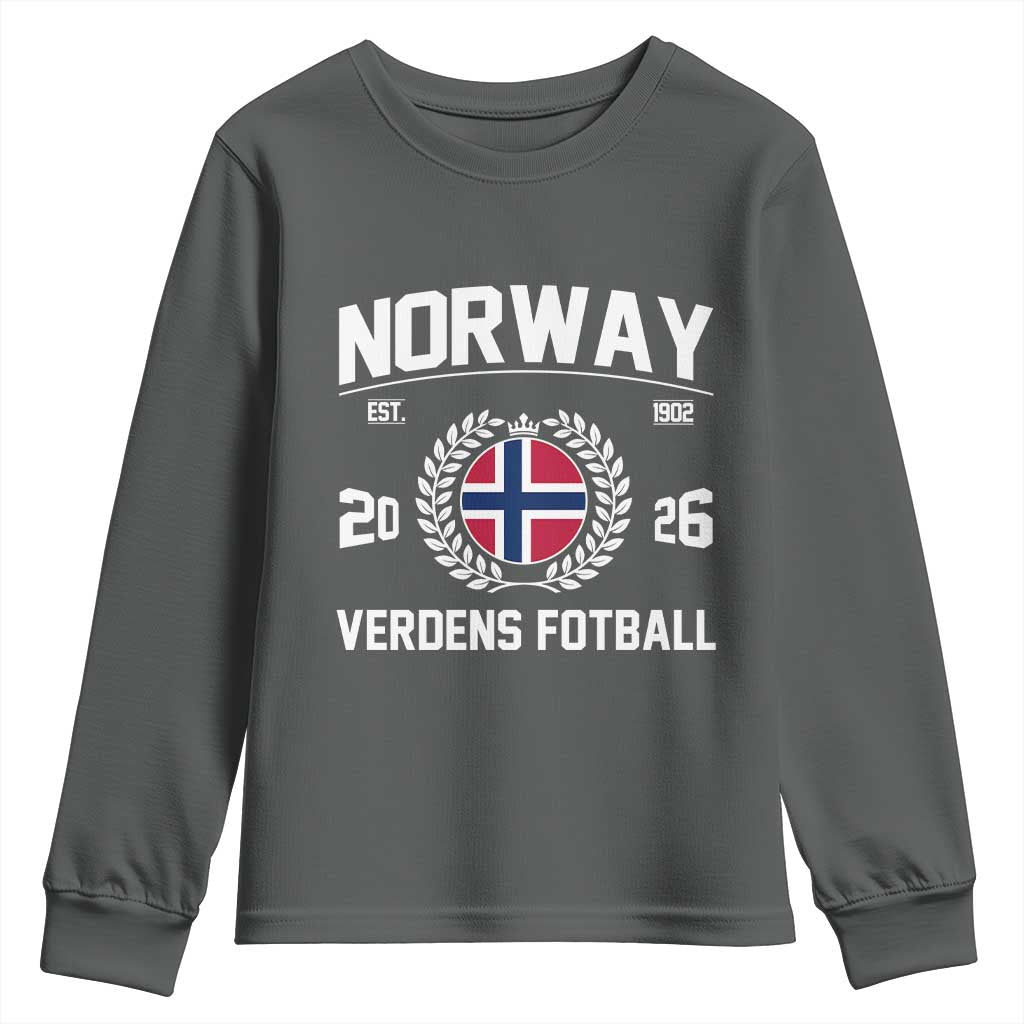 Norway Soccer Football Fan 2026 Norwegian Flag Youth Sweatshirt