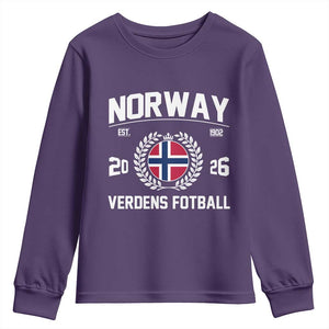 Norway Soccer Football Fan 2026 Norwegian Flag Youth Sweatshirt