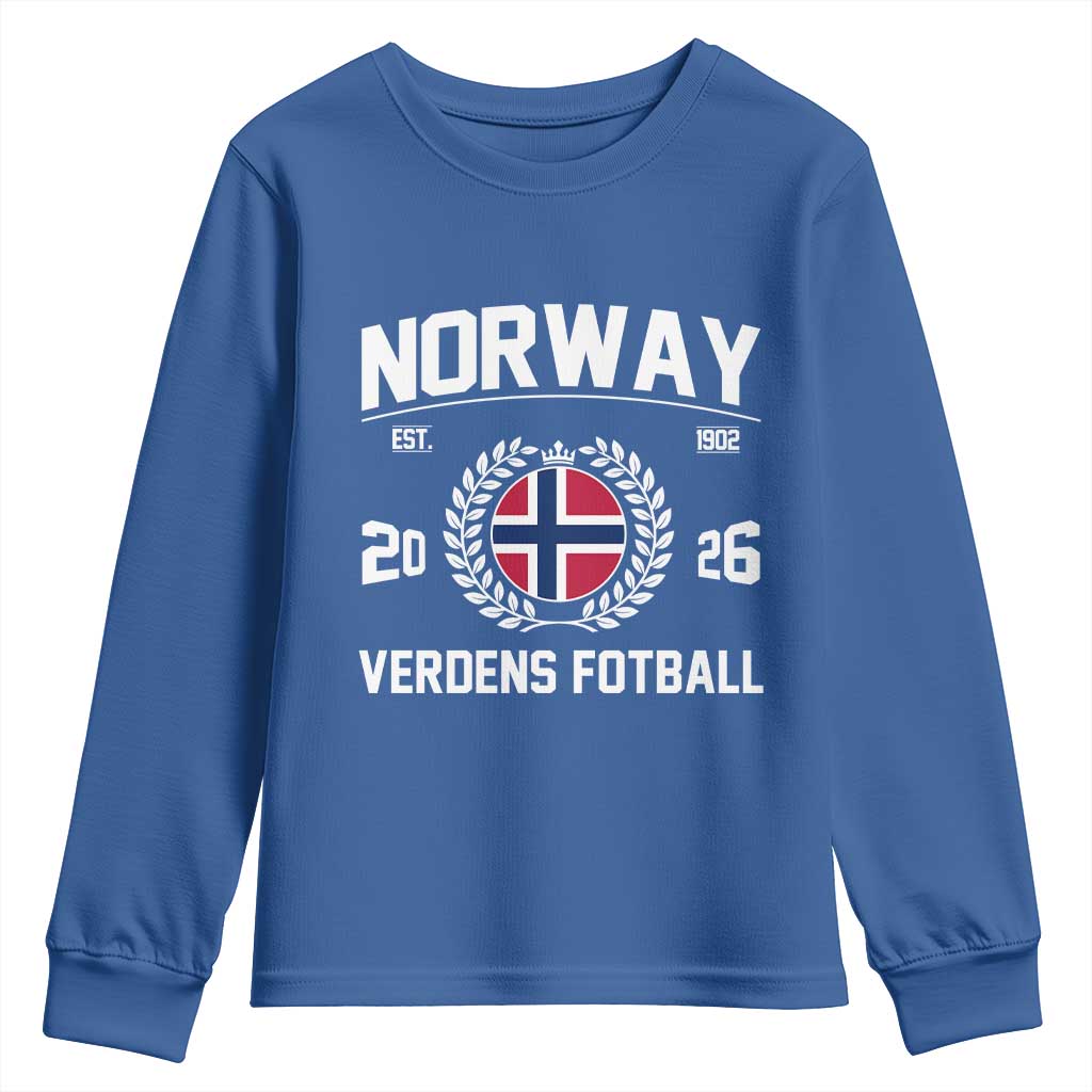 Norway Soccer Football Fan 2026 Norwegian Flag Youth Sweatshirt