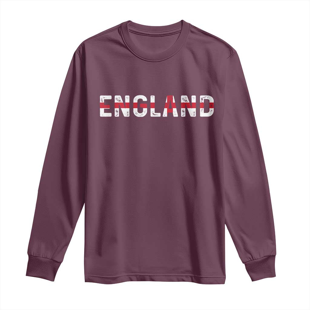 England English Flag Vintage Long Sleeve Shirt
