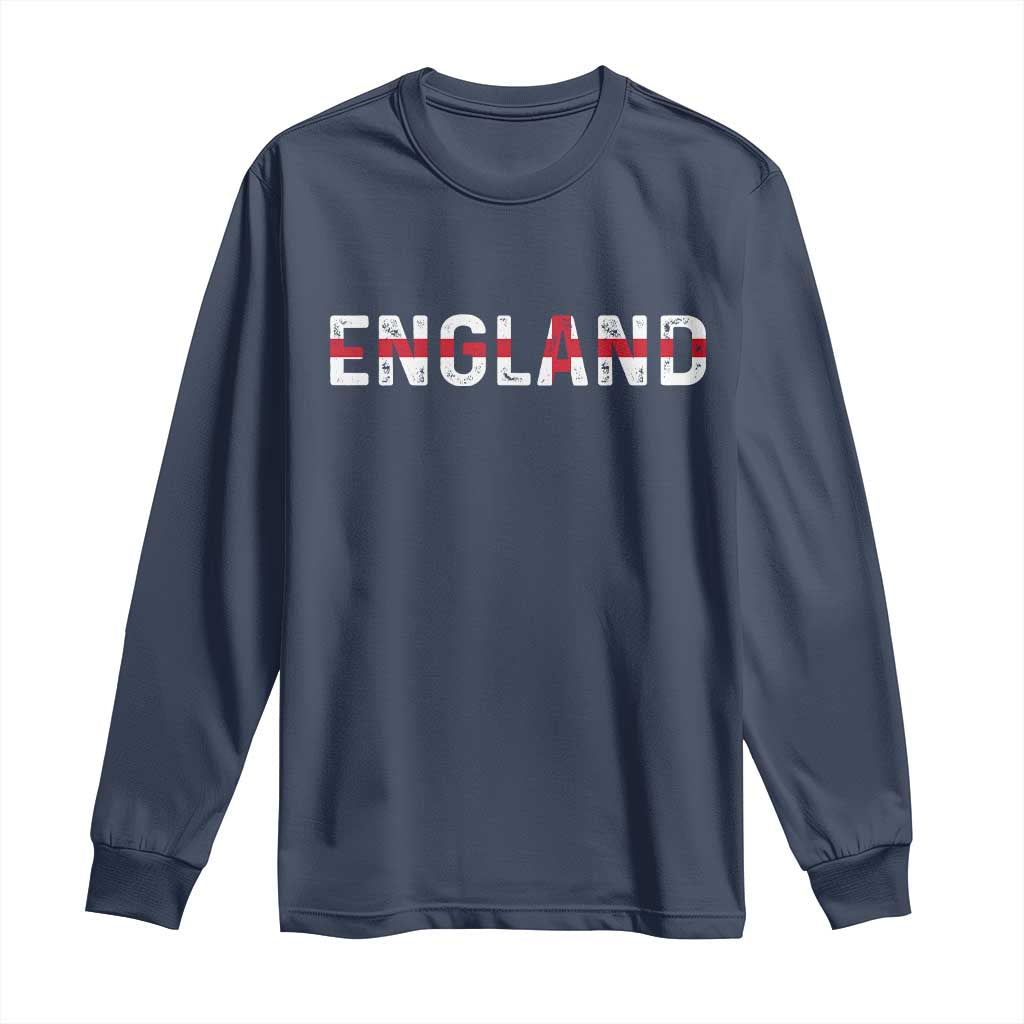 England English Flag Vintage Long Sleeve Shirt