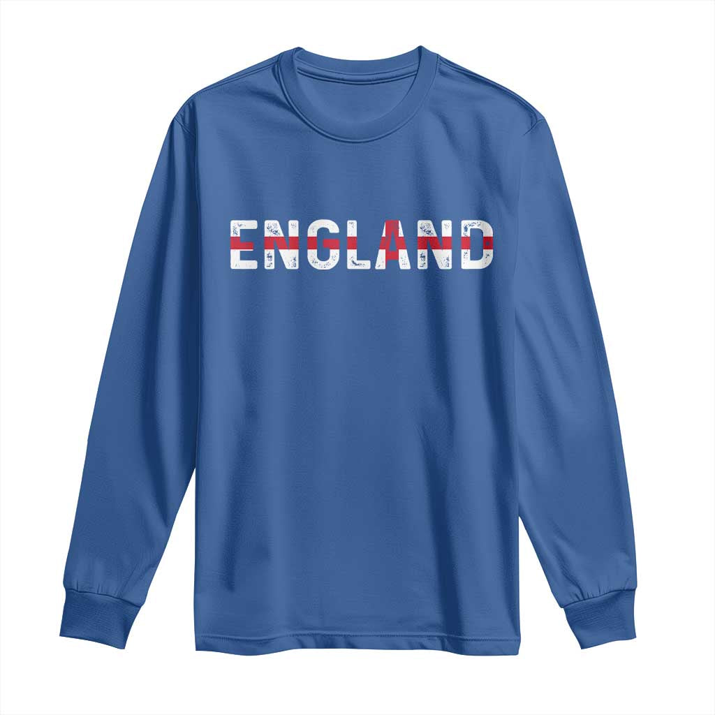 England English Flag Vintage Long Sleeve Shirt