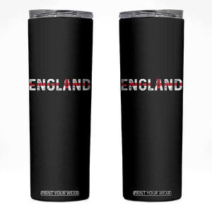 England English Flag Vintage Skinny Tumbler TS14 Black Print Your Wear