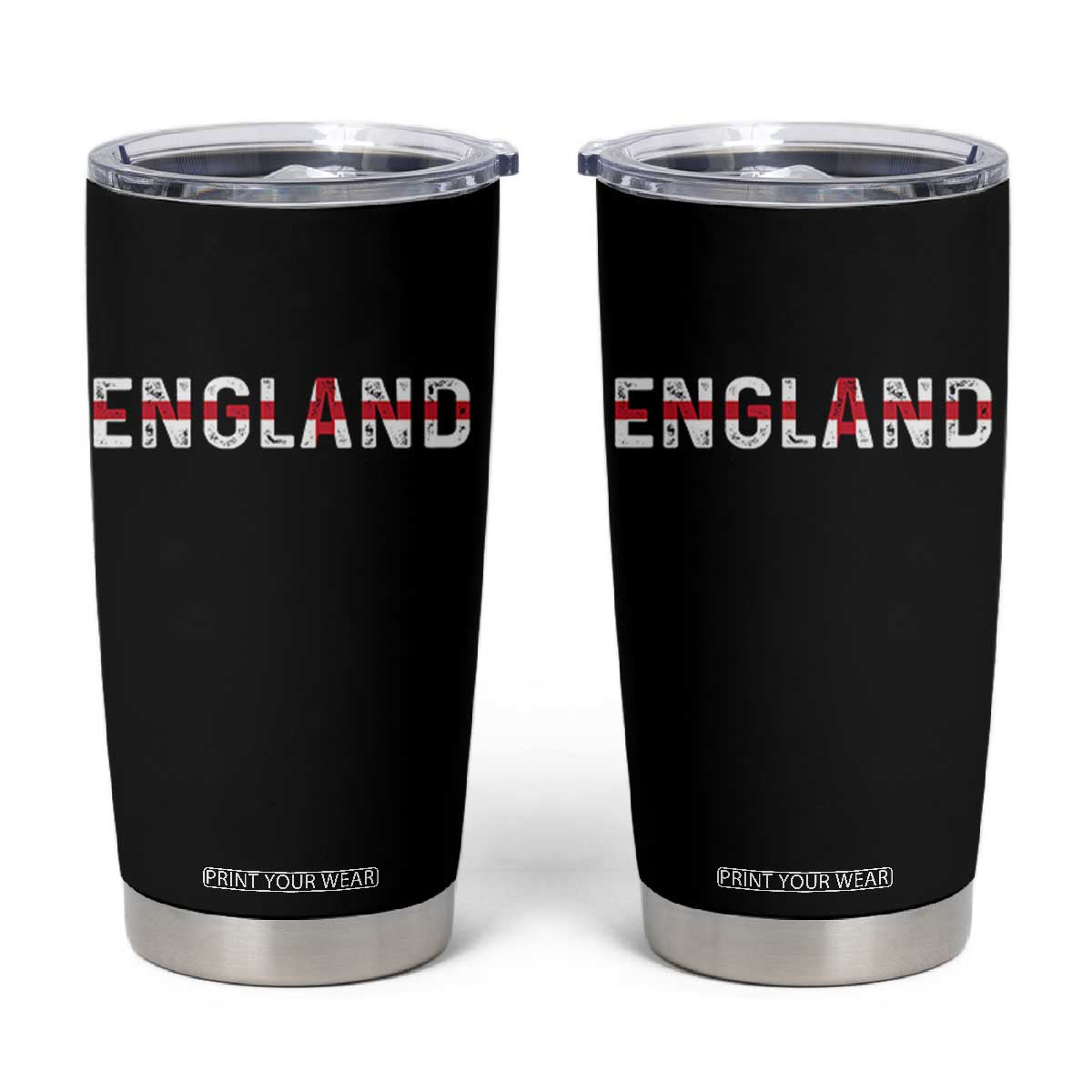 England English Flag Vintage Tumbler Cup TS14 Black Print Your Wear