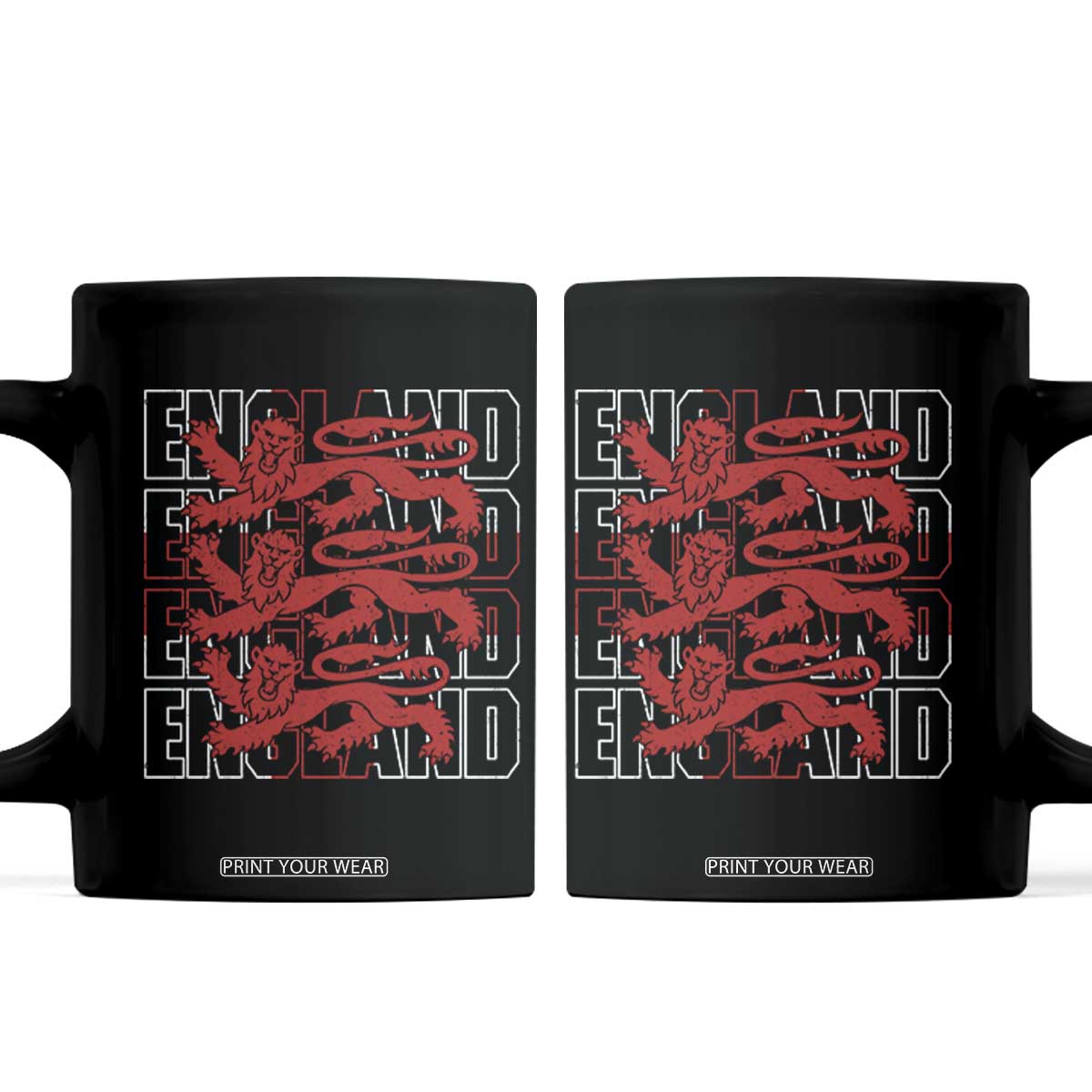 England Flag Lion Symbol English Pride Coffee Mug TS14 Black Print Your Wear