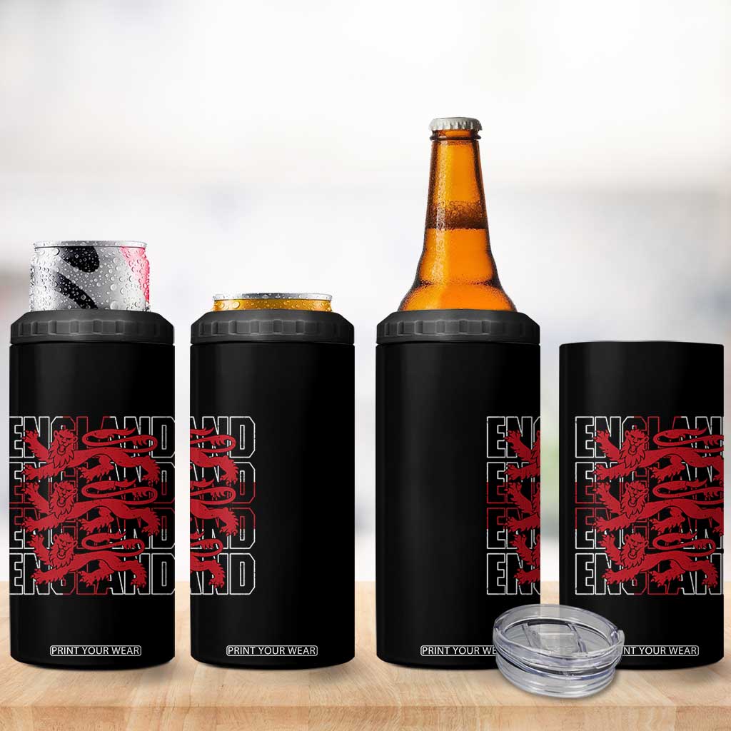 England Flag Lion Symbol English Pride 4 in 1 Can Cooler Tumbler TS14 Print Your Wear