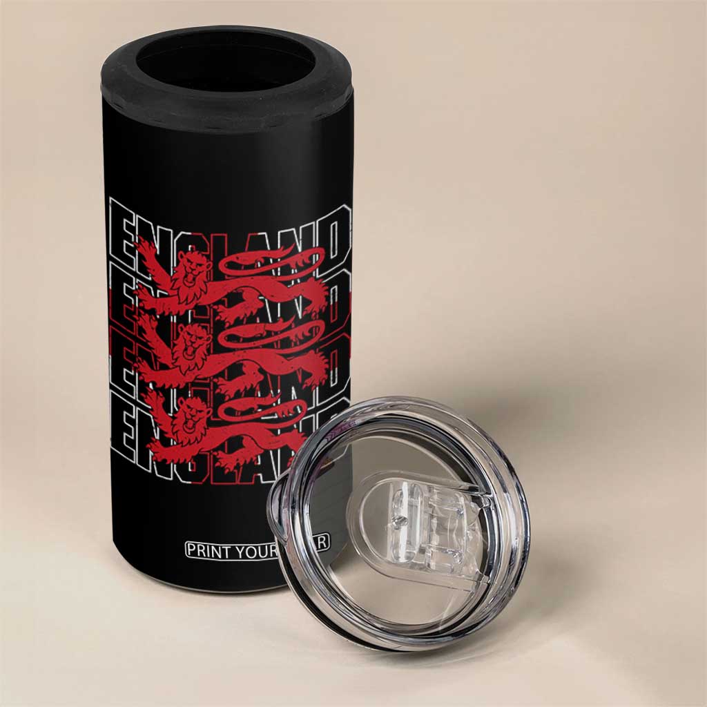 England Flag Lion Symbol English Pride 4 in 1 Can Cooler Tumbler TS14 Print Your Wear